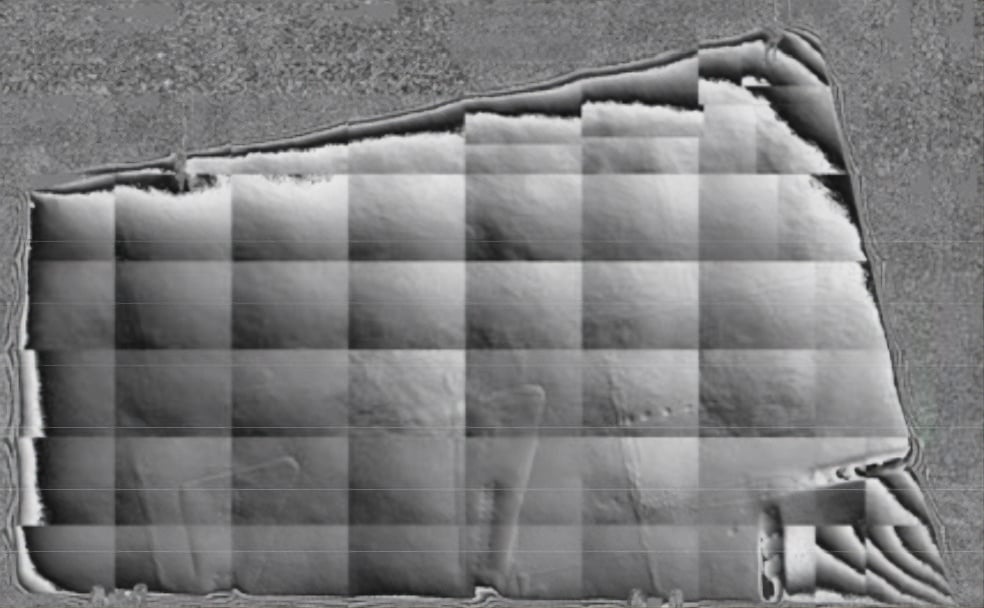 Stitched Shearography Image of a 747 Flap