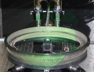 Laser Nondestructive Testing of an aircraft engine part